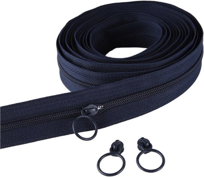 3호 링고리슬라이더(3p) 3호 (270cm)나일론 코일지퍼, 1개, 네이비