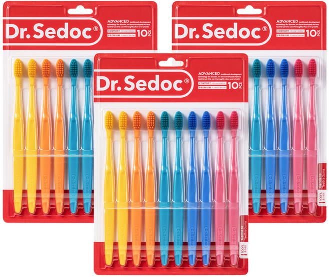 닥터세닥 컬러팝 칫솔, 10개입, 3개