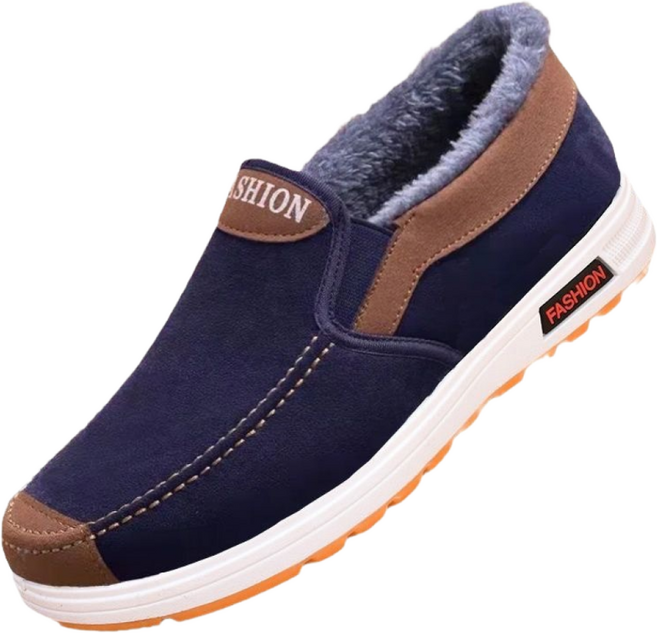 Z3JC 남성 플랫슈 캐쥬얼 미끄럼방지 패딩 신발 털 운동화