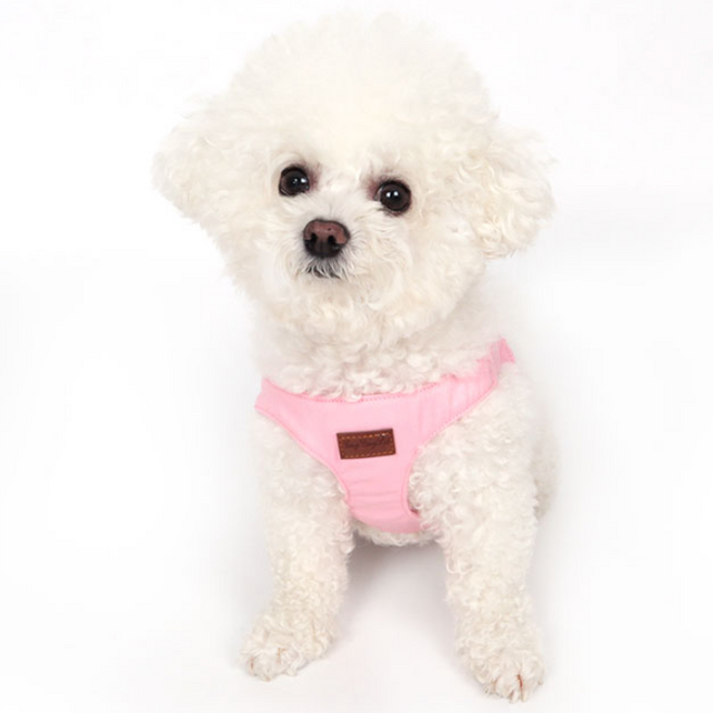 딩동펫 반려동물 심플 삼각 클립 하네스, 핑크, 1개