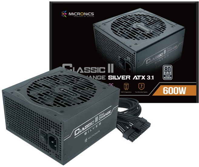 마이크로닉스 Classic II 풀체인지 600W 80PLUS 실버 ATX3.1 컴퓨터 파워 서플라이