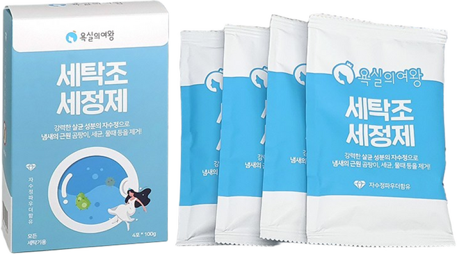 욕실의여왕 세탁조 클리너 4p, 400g, 1개