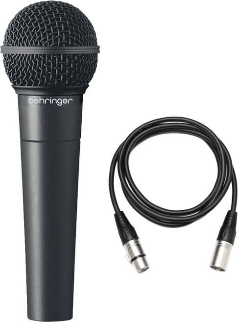 베링거 XM8500 유선마이크 보컬 녹음용 다이나믹 마이크 홀더 케이블 XLR-XLR 포함