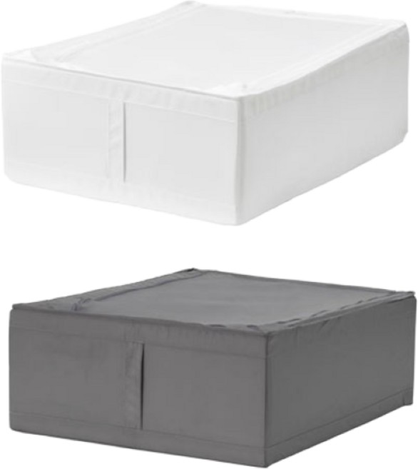 이케아 SKUBB 수납함 (44x55x19cm)/정리함/보관함, 다크그레이, 1개