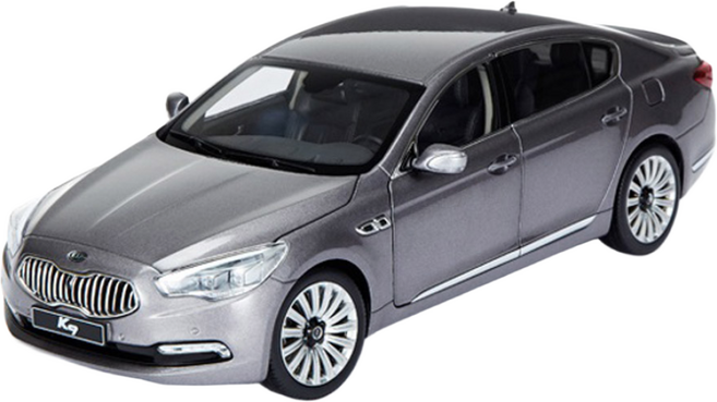 [미리내티씨] 기아 K9 미니카 1대18 오픈형 도어 미니자동차 모델카, 실버, 1개