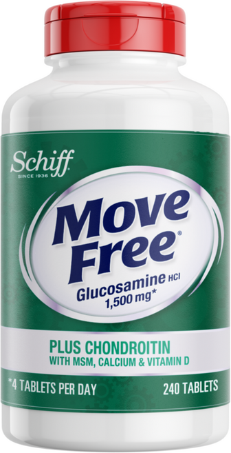 무브프리 글루코사민 HCI 1500mg 플러스 콘드로이틴 타블렛, 1개, 240정