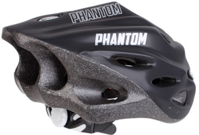 팬텀 헬멧 MV21 주니어 성인 자전거 인라인 킥보드 운동용 안전모, 블랙, 1개