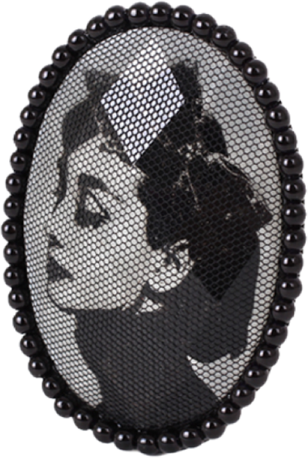 크리스크라운 오드리 에폭 커멜드 레이어드 브로치