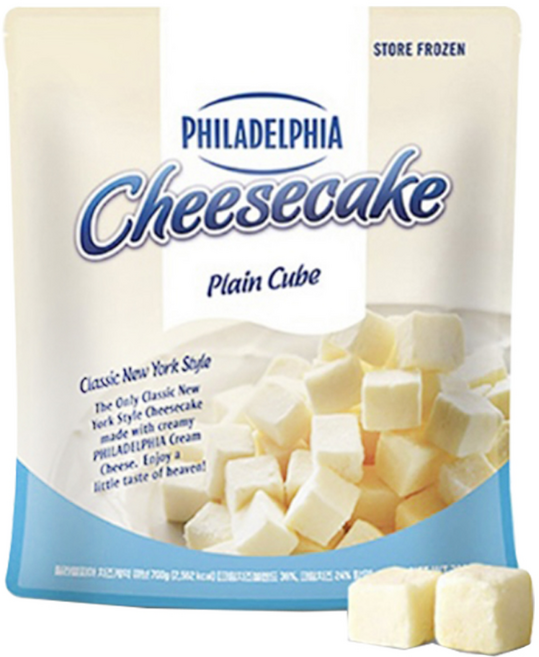 필라델피아 플레인 치즈케이크 큐브, 1.2kg, 1개