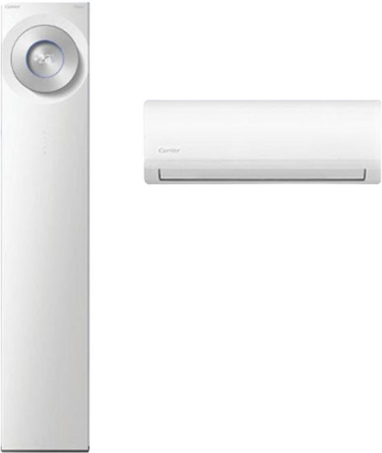 캐리어 1등급 고효율 투인원 스탠드 에어컨 인버터 16+6평형 실외기포함 설치비별도 전국가능, 일반배관형, 캐리어 1등급 투인원 에어컨 16+6평형