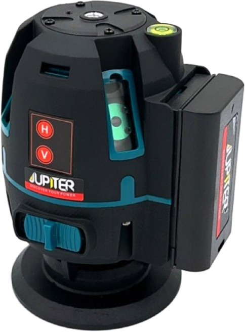 주피터 5D 미니 레이저레벨기 4V1D 그린빔 수평 수직 그린 레이저수평기, 1개