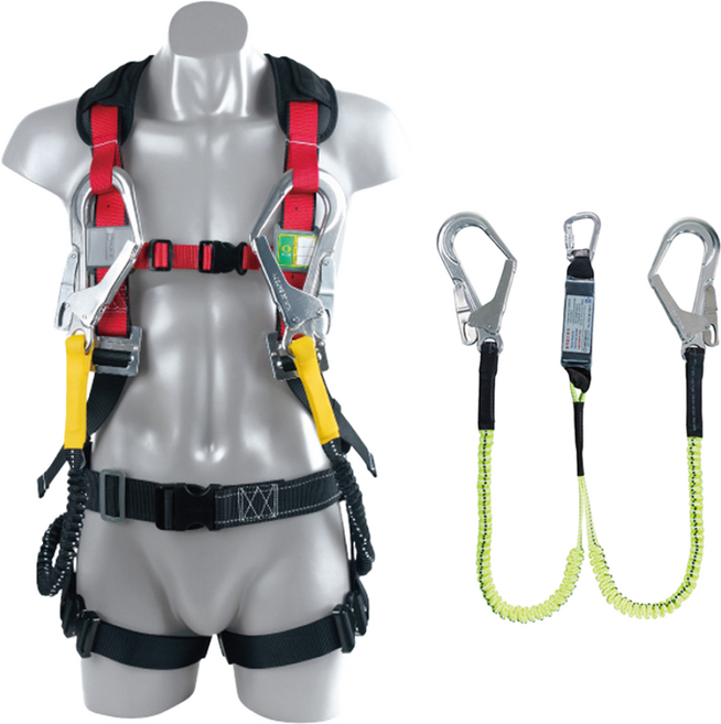 전체식 안전그네 C 고급형 KJ052-DS02 더블 알루미늄훅 엘라스틱 죔줄, 1개