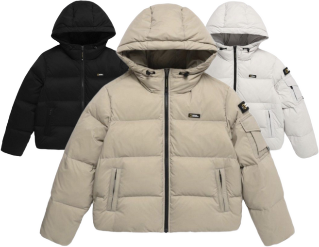 백화점정품 내셔널지오그래픽 구스 다운 숏 패딩 점퍼 남녀공용 남성 여성 트루마씸 양말 증정