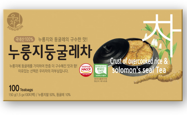우리차 누룽지 둥굴레차, 1.5g, 100개입, 1개