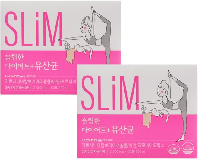기리시나 가르니시아 슬림 유산균 루테리 체지방 감소 프로바이오스틱 체지방 모유유래 유산균 내장지방 면역 유산균 다이어트 유산균, 2박스