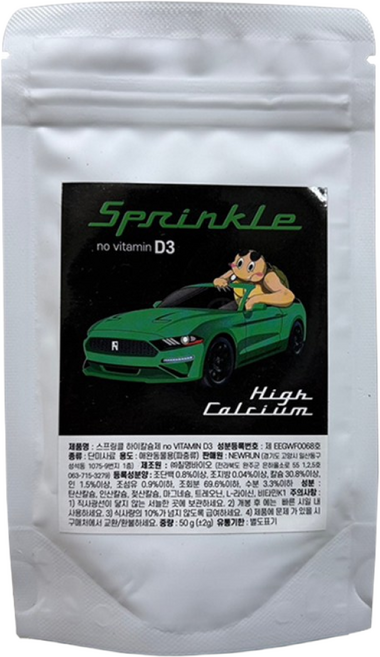 NRC 파충류 칼슘제 D3미포함 육지거북이 크레스티드게코전용, 50g, 1개