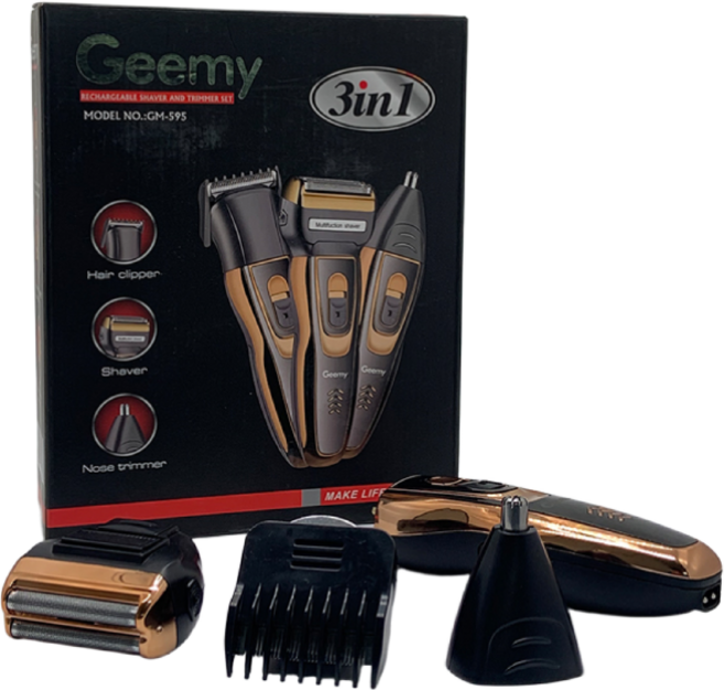 GEEMY 3 IN 1 이발기 코털정리기 남성면도기 전기면도기 휴대용 생활방수 충전식 저렴한