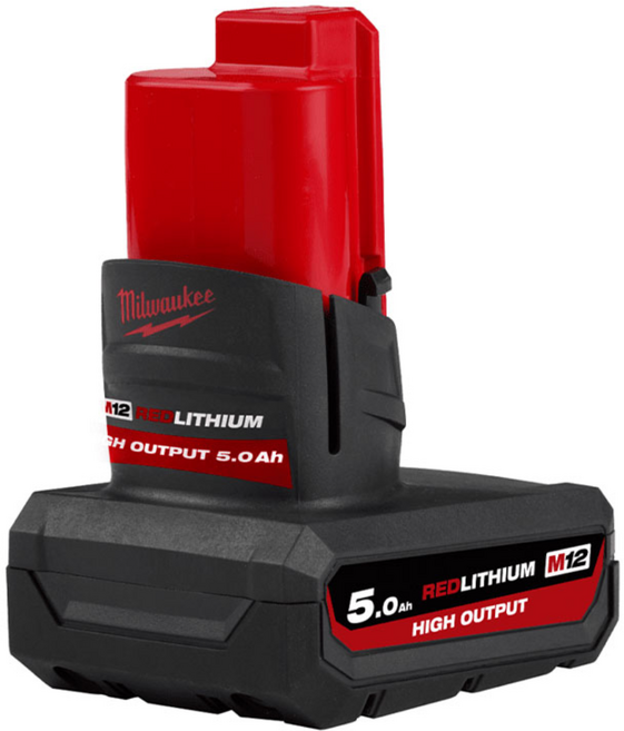 JG철물스토어(정품) 국내 정발 밀워키 M12 HB5 12V 5.0Ah 리튬이온 탄창형 M12 제품 호환 HIGH OUTPUT M12HB5, 1개