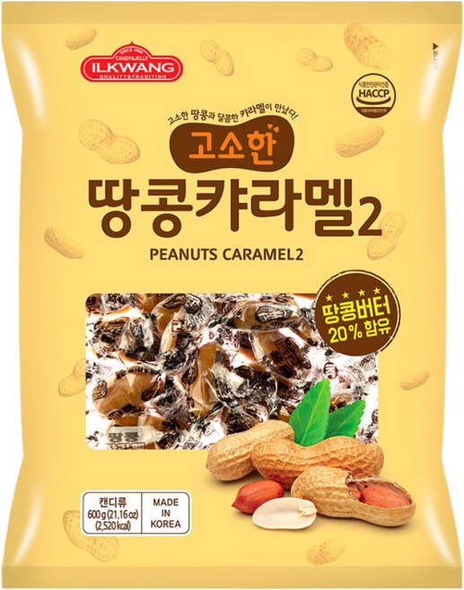 일광제과 땅콩캬라멜2, 600g, 3개