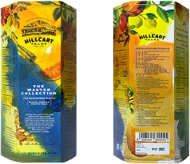 힐카트 테일즈 마스터 컬렉션 샘플키트 14 모슬린 티백 허브차 녹차 홍차 Hillcart Tales, 1, 2.3g