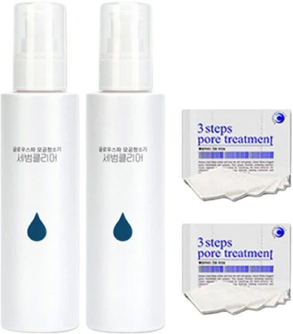 글로우스파 세범클리어 100ml + 화장솜30매 증정 / 모공청소기 블랙헤드 피지제거, 2개 - 쿠팡