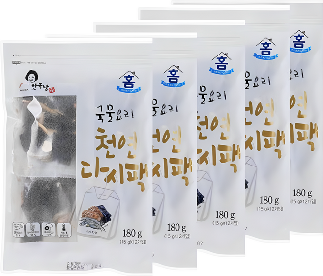 안옥남 천연 국물용 다시팩, 180g, 5개