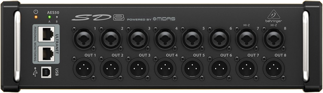 [정품] 베링거 SD8 8채널 스테이지 박스 디지털 믹서 음향 기기, 1개