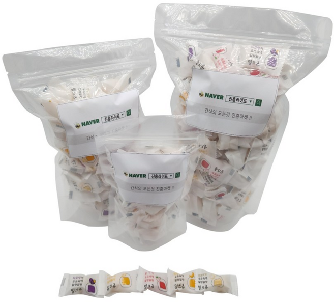 진흥라이프 하오리위안 밀크츄 믹스 츄잉 5가지맛 젤리 캔디, 1개, 100g