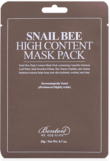 벤튼 스네일비 하이콘텐트 마스크팩 20g, 1개, 1개입
