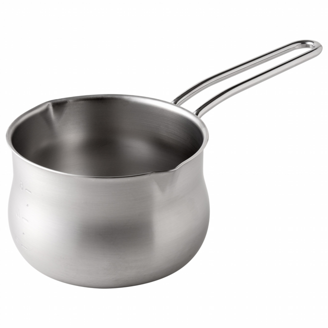 아네스트 Japan made 스테인리스 미니 멀티냄비 소스냄비 밀크팟 캠핑냄비 11cm, 실버, 1개, 25cm