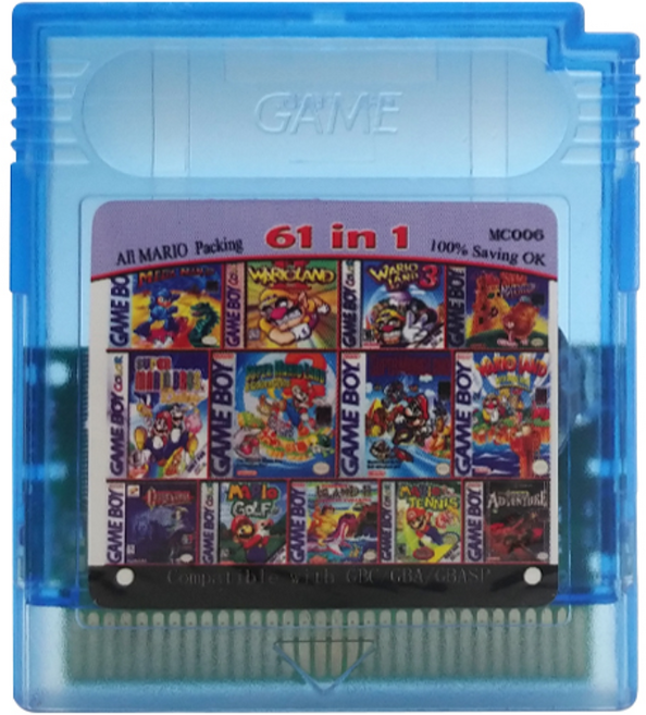 GBC 게임보이 컬러 61 합팩 게임타이틀 투명블루