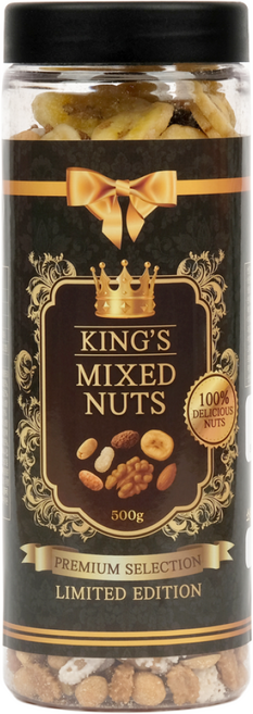 견과류 믹스너츠 대용량 추천 넛츠 세트 프리미엄 킹스 믹스넛 블랙, 1개, 500g