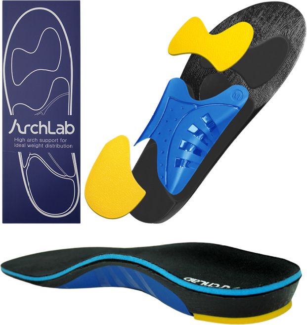 아치랩 3.5cm 강한 아치 평발 오솔라이트 키높이 기능성 깔창 인솔, 1개, 블랙