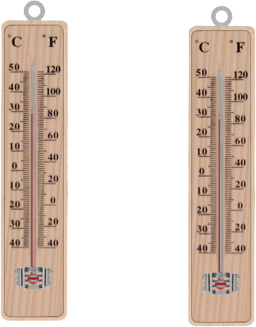 원목 온도계 A타입 -중형, 1세트