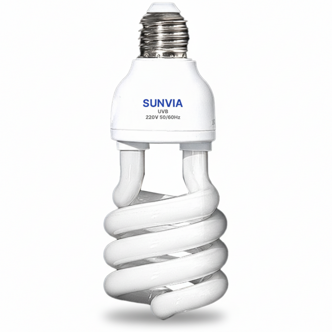 SUNVIA UVB램프 13W 게코 도바뱀 육지 거북이 파충류 램프, 10%(중UVB)