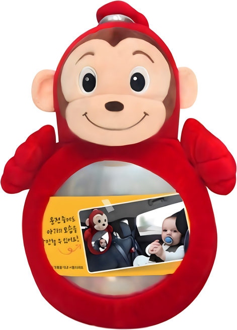 코코몽 카시트 아기인형 거울, 레드, 1개