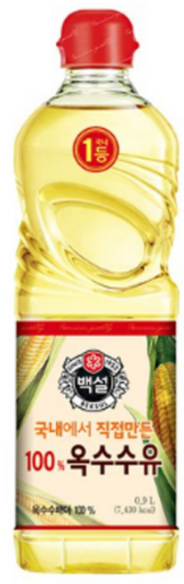 백설 옥수수유, 900ml, 1개