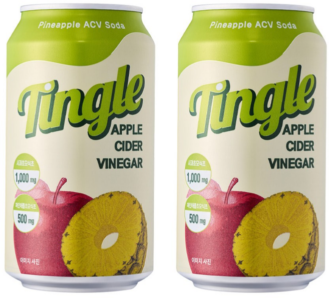 팅글 파인애플 애사비소다, 48개, 350ml