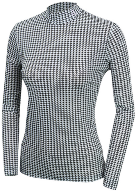 김영주골프 여름 여성 골프이너웨어 쿨 반폴라 긴팔 등산 티 아이스 기능성 티셔츠 반목 상의 9901