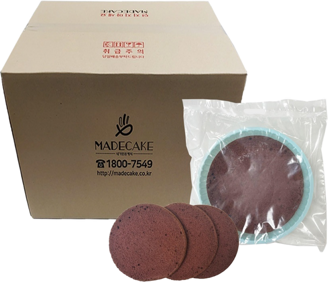 메이드케이크 케이크시트 2호 초코 20개입 박스, 20개, 270g