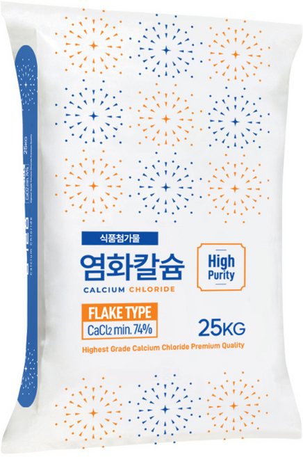 염화칼슘 74% 식첨용 25kg 농업용 엽면시비 칼슘비료 원료, 1개