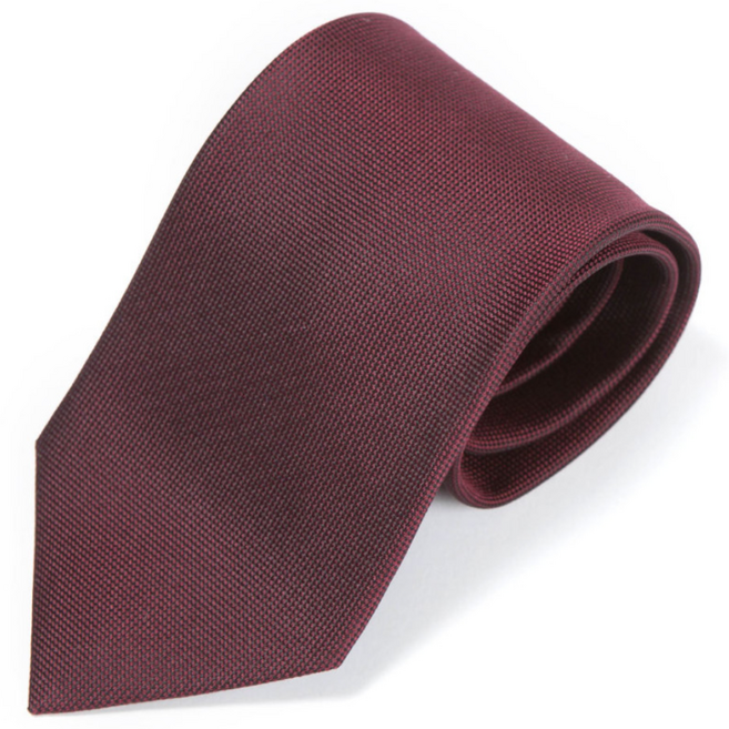 타이팩토리 클래식 버건디 솔리드 실크 넥타이
