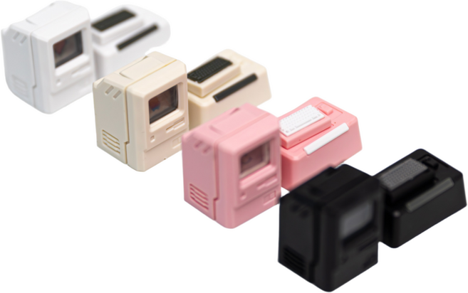 올리민 IBM 맥킨토시 애플 포인트키캡 레트로 기계식 키보드 키캡 2PC ESC+TAB 키캡, 04.아이보리 ESC+TAB