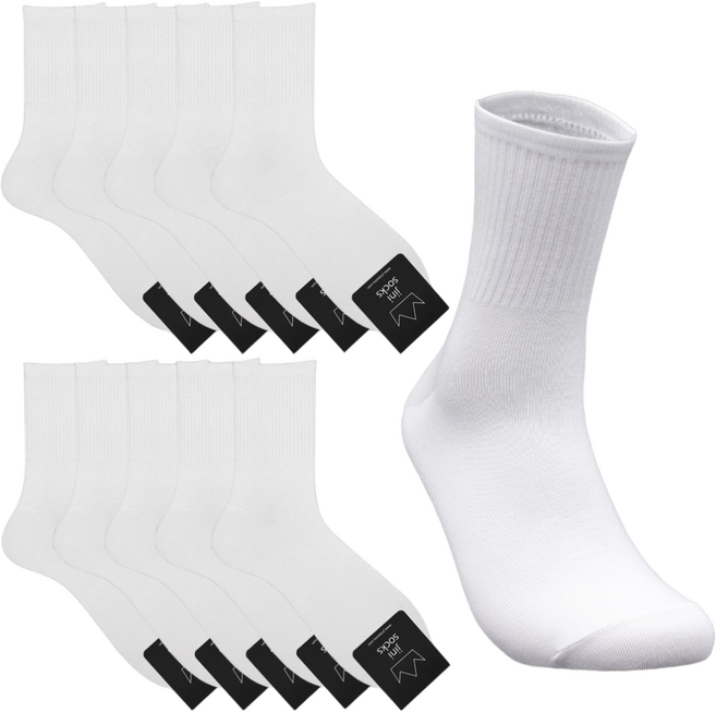 지니양말 무배 100% 국내생산 남성용 여성용 카바 밴딩 중목 양말 10켤레 세트 면양말 남자양말 여자양말