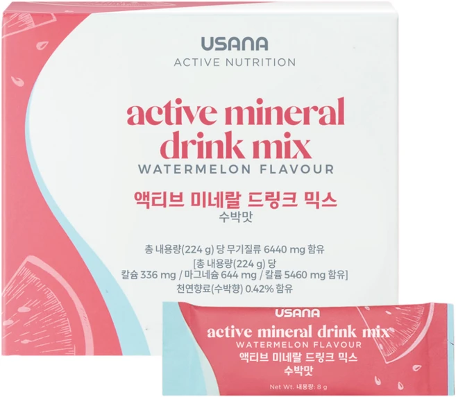 유사나 미네랄 드링크 믹스 수박맛 28스틱, 1개, 224g - 쿠팡