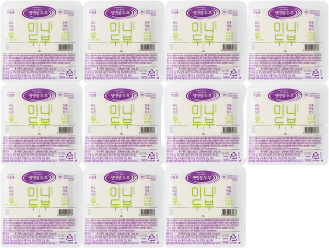 신앙촌 하루 한끼 국산 미니두부 120g 10모 생식 찌개용 본사직영, 10개