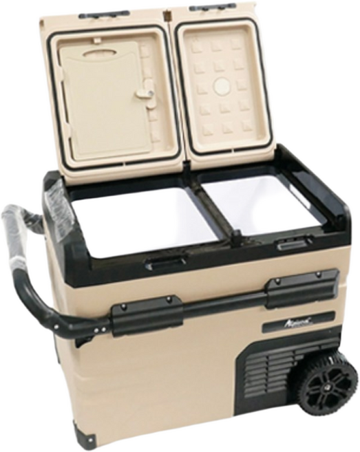 공식수입/공식A/S점 알피쿨 캠핑용 듀얼 냉장고 블루투스 모델 KRTAW45BT 45리터 1년AS 무상 어댑터포함 (준중형SUV 이상 적재가능)