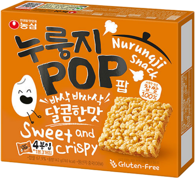 농심 누룽지팝, 142g, 6개