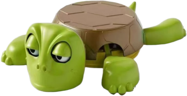 깜놀하는 거북이 컵 받침 테이블 소품, 1개, 연두색