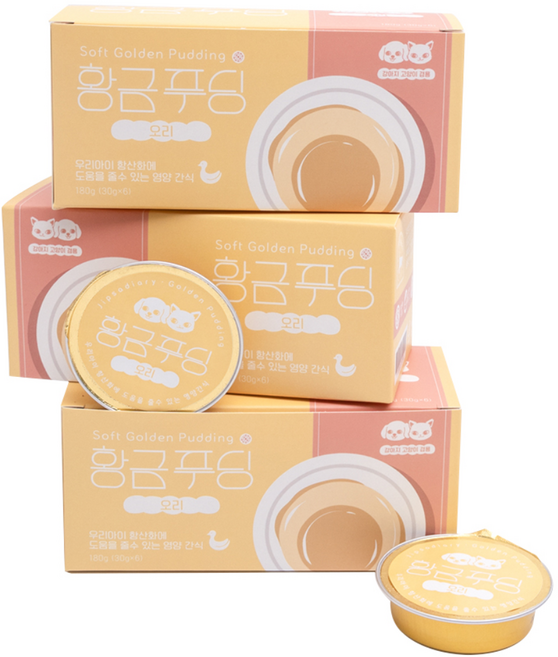 집사일기 반려동물 황금푸딩 간식 미니캔, 오리, 30g, 18개